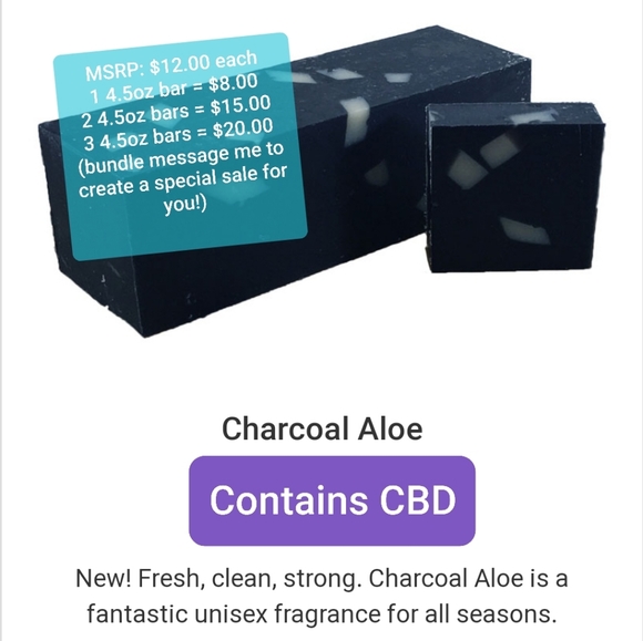 Charcoal Aloe Soap - Picture 2 of 3